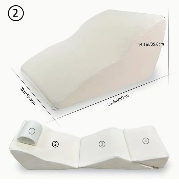 BED WEDGE PILLOW SLEEP & SUPPORT SYSTEM