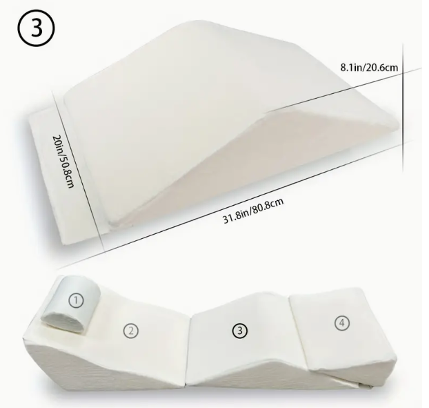 BED WEDGE PILLOW SLEEP & SUPPORT SYSTEM