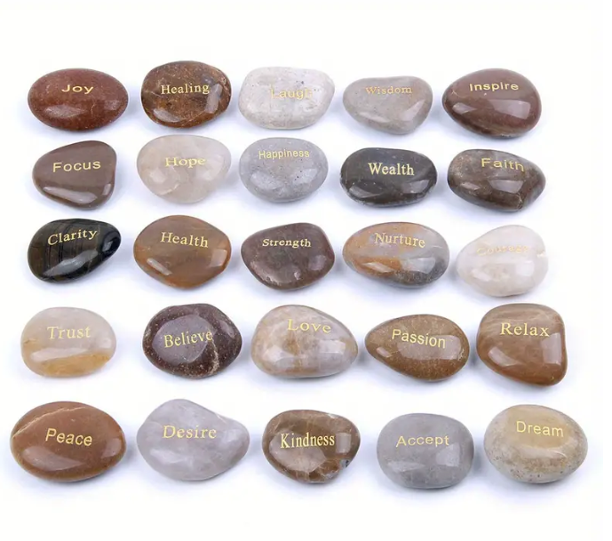 INSPIRATIONAL ENGRAVED WORD STONES