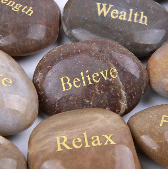 INSPIRATIONAL ENGRAVED WORD STONES