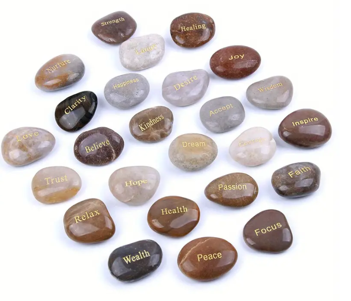 INSPIRATIONAL ENGRAVED WORD STONES