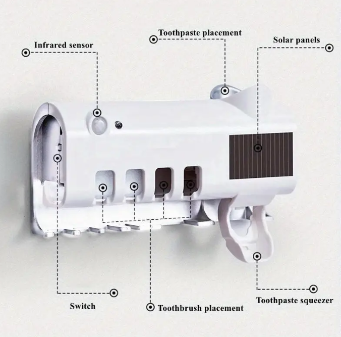 SMART UV TOOTHBRUSH STERILIZER WALL MOUNTED SET