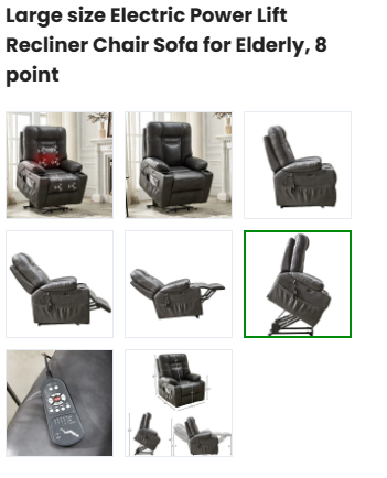 LEATHER ELECTRIC POWER LIFT RECLINER